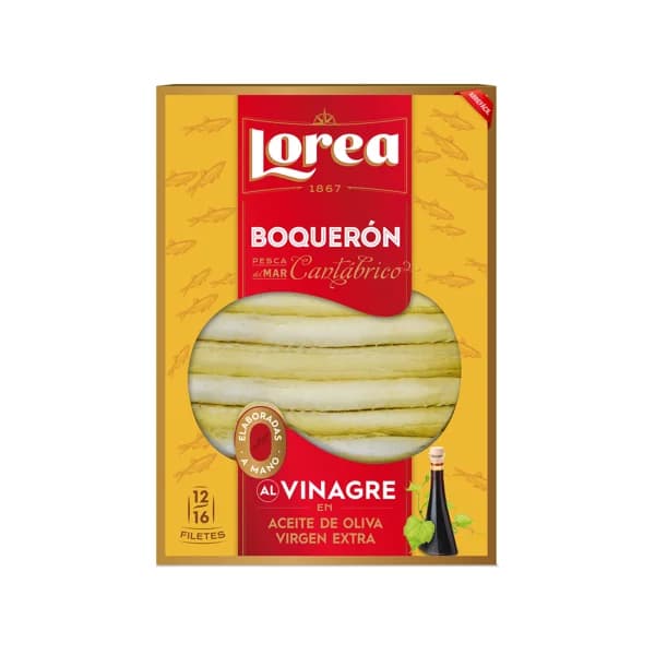 LOREA Filetes de boquerón del Cantábrico en aceite de oliva LOREA 120 g. - 0.08 kg - Imagen del producto en Findit