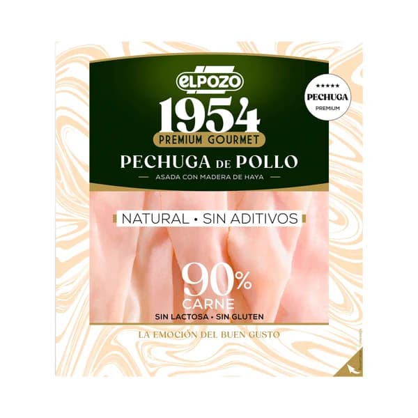 EL POZO 1954 Pechuga de pollo asada con madera de Haya, cortada en lonchas 120 g. - 0.12 kg - Imagen del producto en Findit