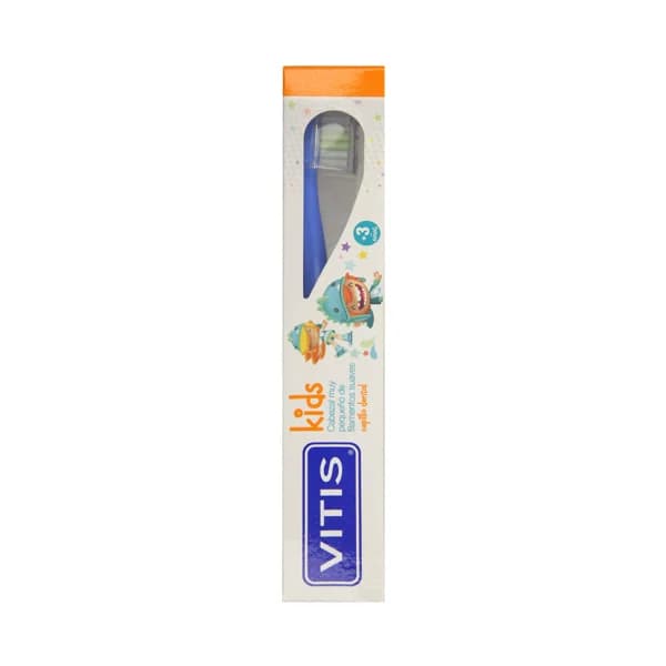 VITIS Cepillo dental con cabezal muy pequeño y filamentos suaves, a paritr de 3 años VITIS Kids. - 1 ud - Imagen del producto en Findit