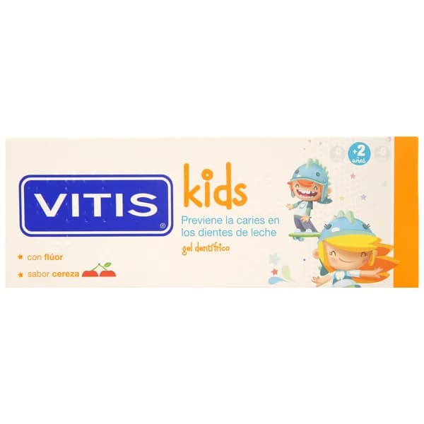 VITIS Pasta de dientes con flúor y sabor cereza para niños a partir de 2 años VITIS Kids 50 ml. - 0.05 l - Imagen del producto en Findit