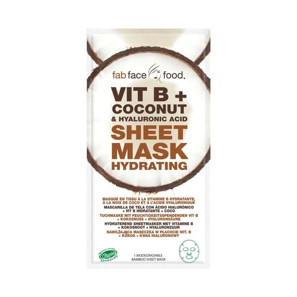 7TH HEAVEN Mascarilla facial de tela con ácido Hialurónico, vitamina B hidratante y coco. - 1 ud - Imagen del producto en Findit