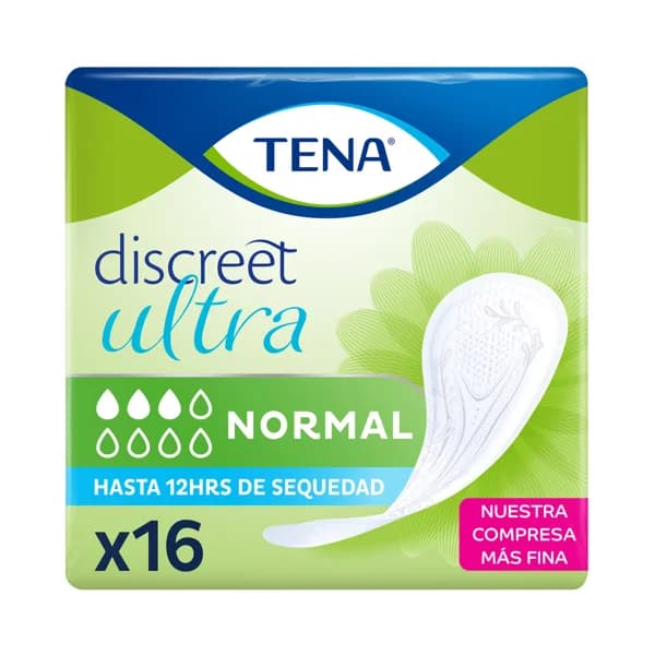TENA Compresas incontinencia normal para pérdidas leves a moderadas de orina TENA Discreet ultra 16 uds. - 1 ud - Imagen del producto en Findit