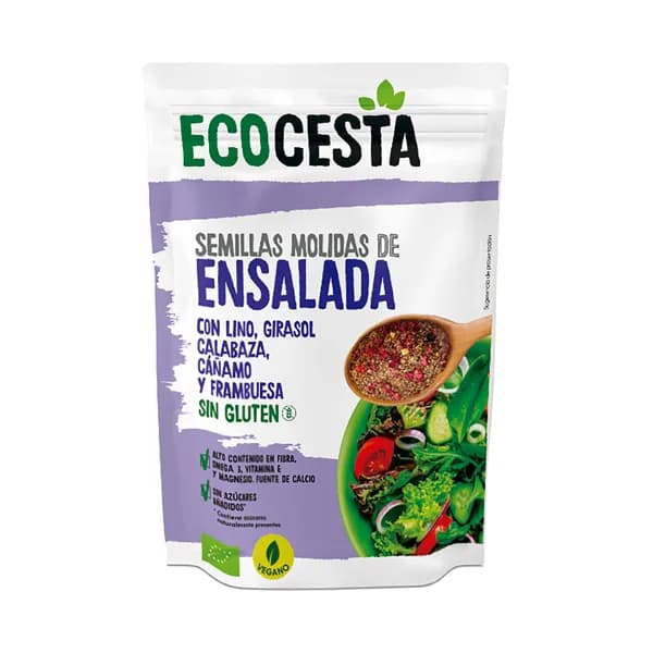 ECOCESTA Semillas ecológicas molidas para ensalada (lino, girasol, calabaza, cañamo y frambuesa) 200 g. - 0.2 kg - Imagen del producto en Findit