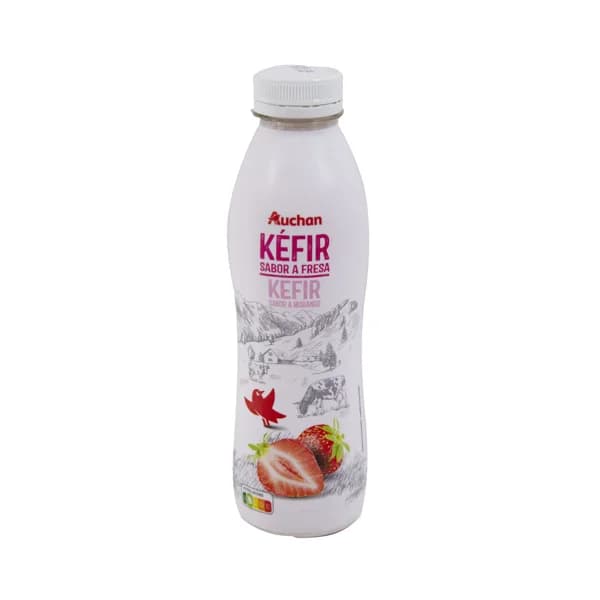 AUCHAN Kefir líquido sabor fresa Botella de 486ml. Producto Alcampo - 0.49 l - Imagen del producto en Findit