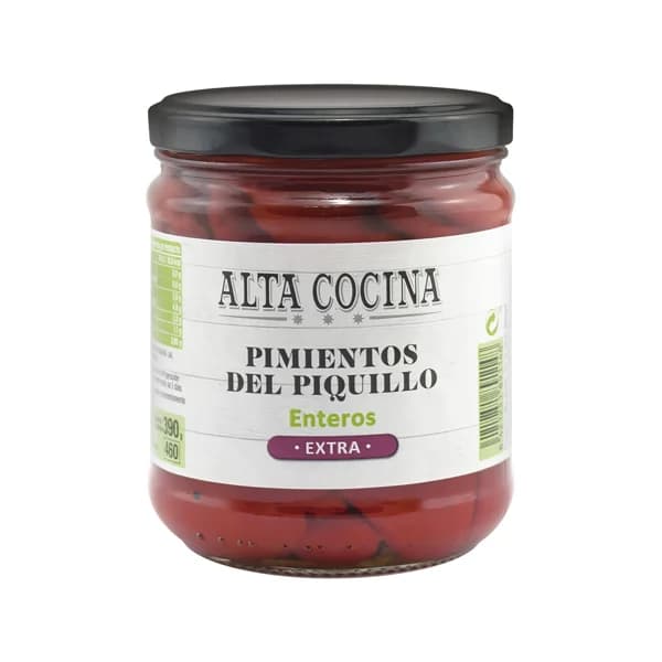 ALTA COCINA Pimientos del Piquillo enteros frasco de 430 g. - 0.35 kg - Imagen del producto en Findit
