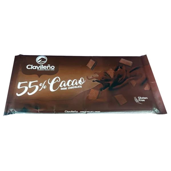 CLAVILEÑO Chocolate negro 55 % 100 g. - 0.1 kg - Imagen del producto en Findit