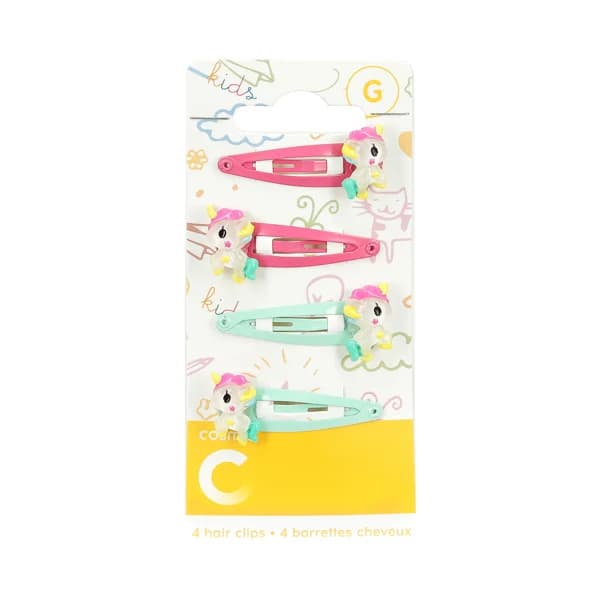 COSMIA Pinza rectangular para cabello con diseño infantil COSMIA 4 uds. - 1 ud - Imagen del producto en Findit