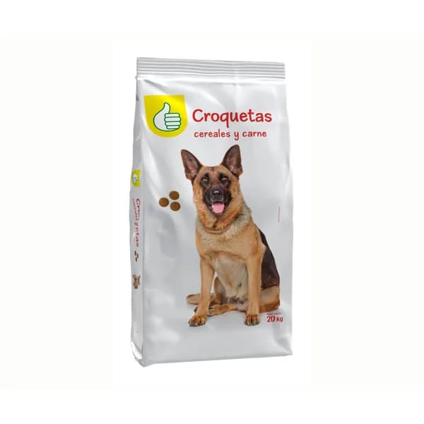 PRODUCTO ECONÓMICO ALCAMPO Comida para perro a base de croquetas de carne y cereales PRODUCTO ECONÓMICO ALCAMPO 20 kg. - 20 kg - Imagen del producto en Findit