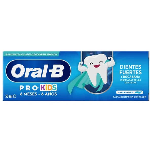 ORAL-B Pro-kids Pasta de dientes infantil (6 meses a 6 años) con fluor y sabor suave 50 ml. - 0.05 l - Imagen del producto en Findit