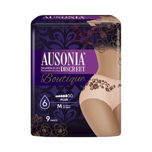 AUSONIA Discreet boutique Braga desechable color carne, talla M, para perdidas medias a severas 9 uds. - 1 ud - Imagen del producto en Findit