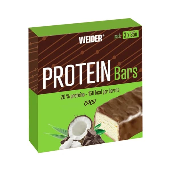 WEIDER Barritas de coco WEIDER 3 uds. x 35 g. - 0.11 kg - Imagen del producto en Findit