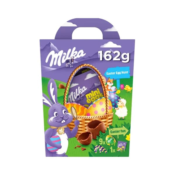 MILKA Cesta de huevos de pascua 162 g. - 0.16 kg - Imagen del producto en Findit