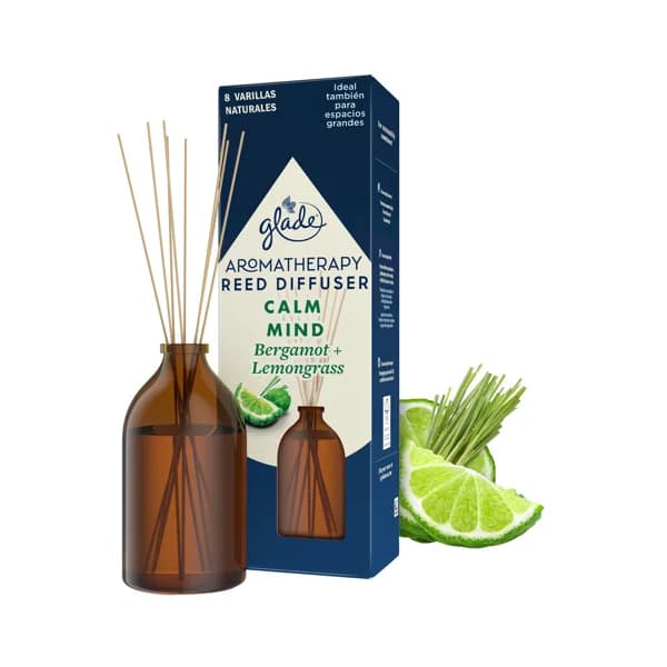 GLADE Varillas ambientador Calm Mind (bergamota + limón) GALDE AROMATHERAPY 80 ml. - 0.08 l - Imagen del producto en Findit