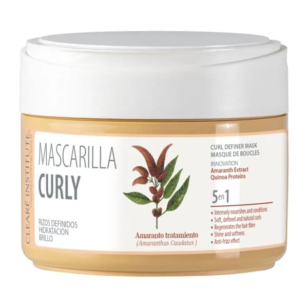 CLEARÉ INSTITUTE Curly Mascarilla capilar hidratante 5 en 1, para uno rizos definidos 300 ml. - 0.3 l - Imagen del producto en Findit