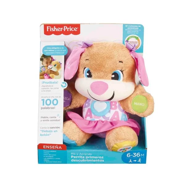 FISHER PRICE Perrita primeros descubrimientos, juguete bebé +6 meses (MATTEL FPP55) - 1 ud - Imagen del producto en Findit