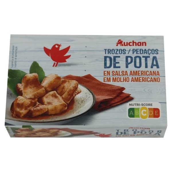 PRODUCTO ALCAMPO Trozos de pota en salsa Americana lata de 72 g. - 0.07 kg - Imagen del producto en Findit