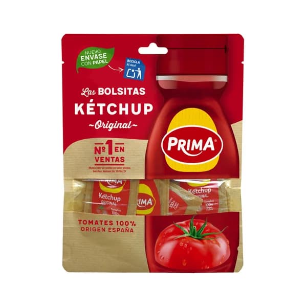 PRIMA Ketchup Original  en bolsitas de 12 uds. 120 gr. - 0.12 kg - Imagen del producto en Findit