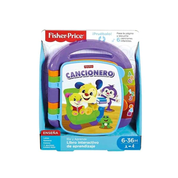 FISHER PRICE Libro interactivo de aprendizaje, juguete bebé +6 meses (MATTEL FRC69) - 1 ud - Imagen del producto en Findit