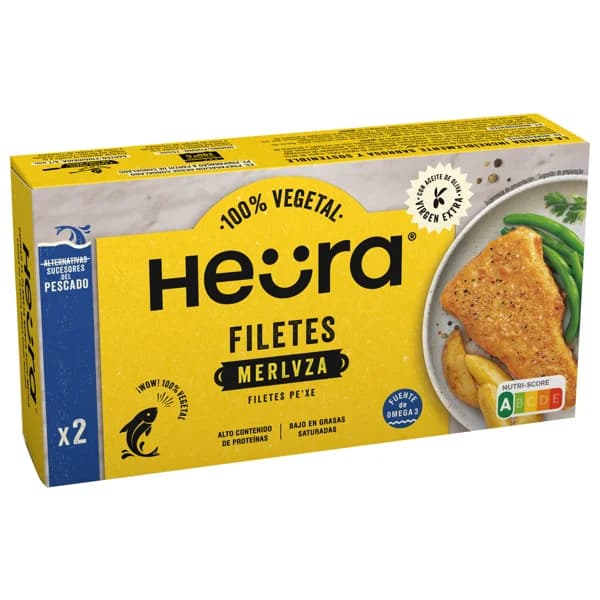 HEÜRA Filetes vegetales estilo pescado rebozado, a base de proteína de soja HEÜRA 160 g. - 0.16 kg - Imagen del producto en Findit