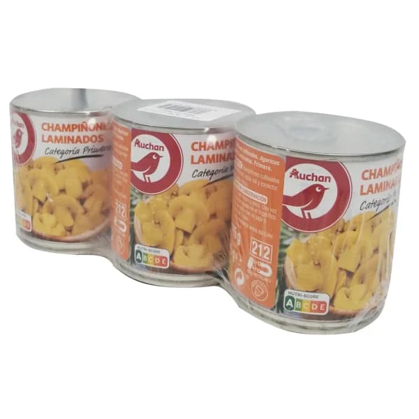 PRODUCTO ALCAMPO Champiñones laminados 3 uds. 105 g. - 0.32 kg - Imagen del producto en Findit