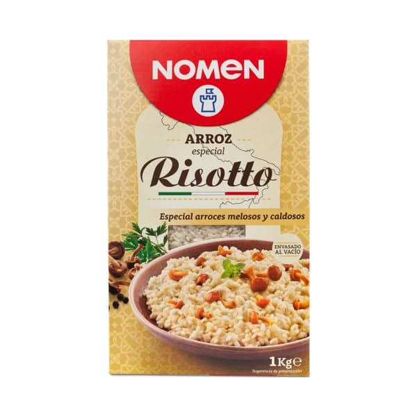 NOMEN Arroz Carnaroli especial para risotto, arroces melosos y caldosos paquete 1 kg. - 1 kg - Imagen del producto en Findit