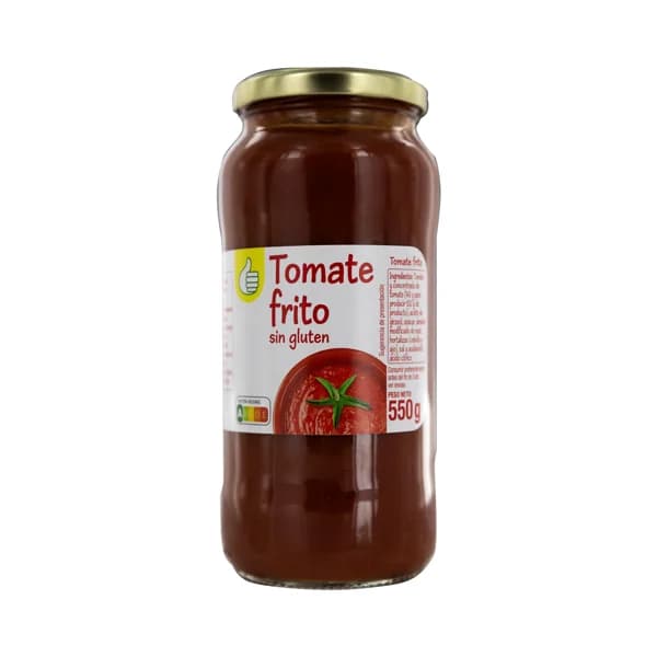 PRODUCTO ECONÓMICO ALCAMPO Tomate frito sin gluten frasco de 550 g. - 0.5 kg - Imagen del producto en Findit