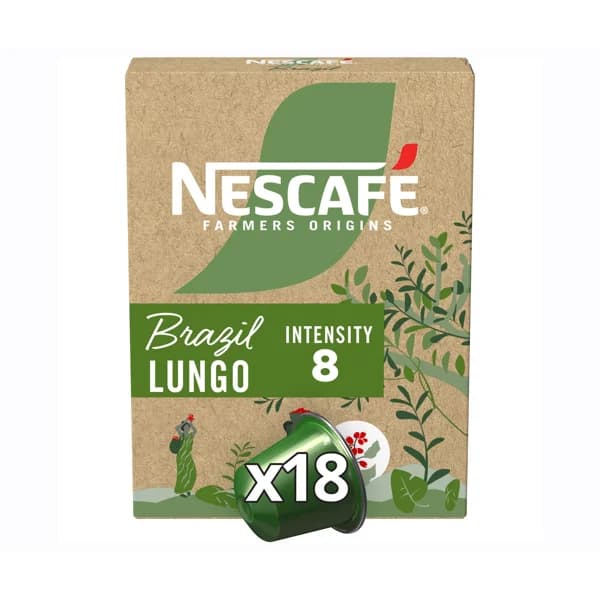NESCAFÉ Farmers Origins Brazil lungo I8 Café en capsulas, 18 uds. - 0.1 kg - Imagen del producto en Findit