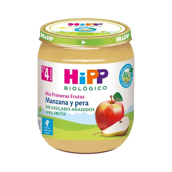 HIPP Biológico Tarrito de frutas (manzana y pera) ecológicas, a partir de 4 meses 125 g. - 0.13 kg - Imagen del producto en Findit