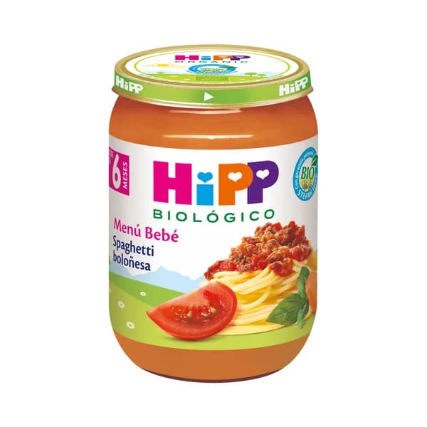 HIPP Biológico Tarrito de spaghetti a la boloñesa, a partir de 6 meses 190 g. - 0.19 kg - Imagen del producto en Findit