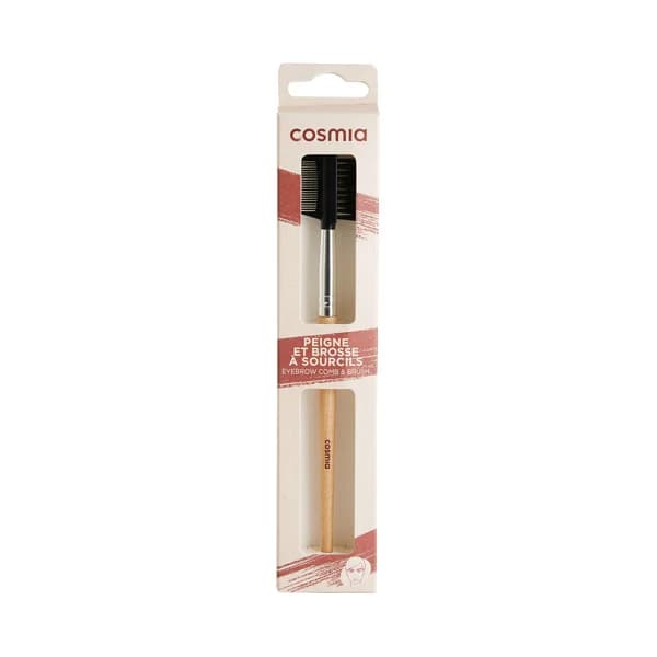 COSMIA Peine y brocha para cejas con mango de madera. - 1 ud - Imagen del producto en Findit