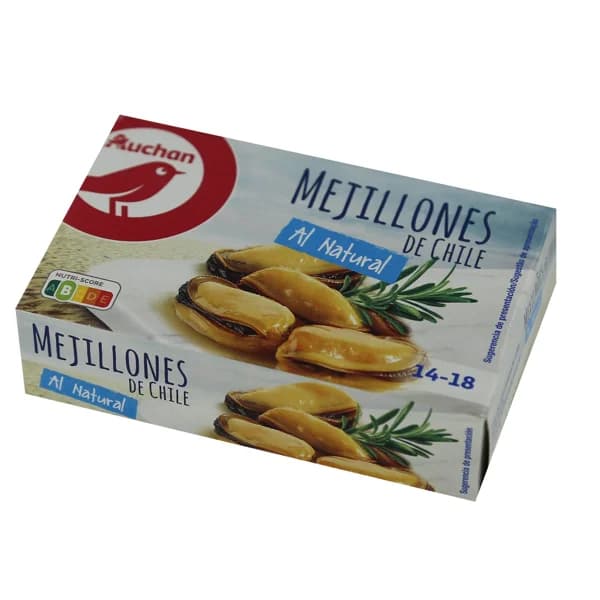 PRODUCTO ALCAMPO Mejillones al natural lata de 68 g. - 0.07 kg - Imagen del producto en Findit