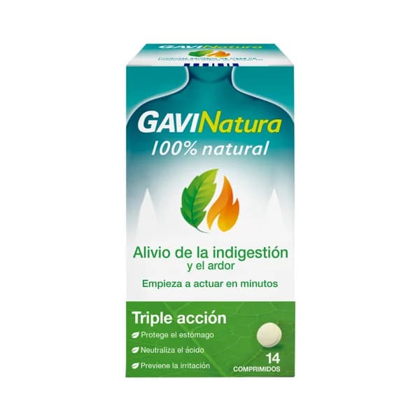GAVINATURA Comprimidos naturales con triple acción, para el alivio de la indigestión y el ardor GAVINATURA 14 uds. - 1 ud - Imagen del producto en Findit