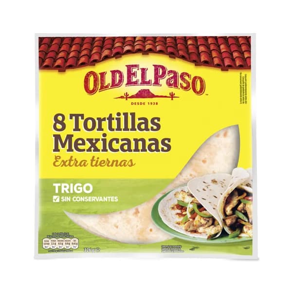 OLD EL PASO Tortillas mejicanas de trigo OLD EL PASO 320 g. - 0.32 kg - Imagen del producto en Findit