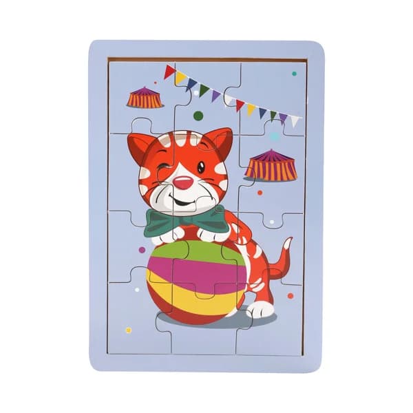 Puzzle infantil animales con 12 piezas de madera ONE TWO FUN ALCAMPO. - 1 ud - Imagen del producto en Findit