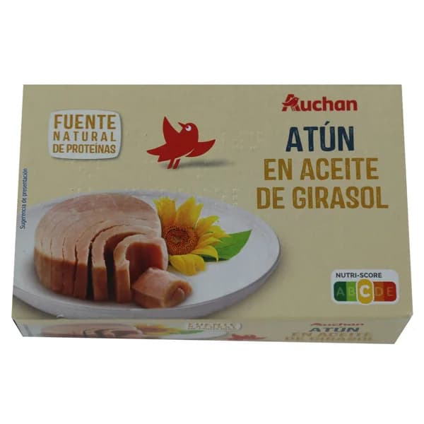 PRODUCTO ALCAMPO Atún en aceite vegetal lata de 143 g. - 0.14 kg - Imagen del producto en Findit