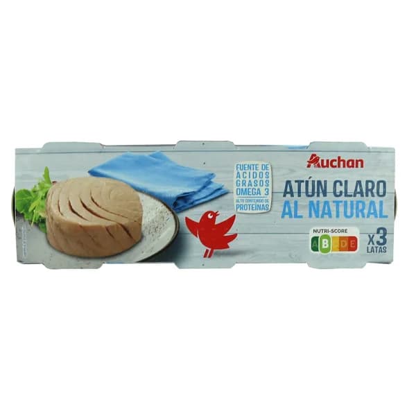 PRODUCTO ALCAMPO Atún claro al natural pack 3 latas de 56 g. - 0.17 kg - Imagen del producto en Findit