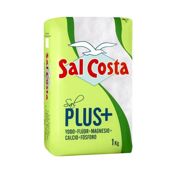 SAL COSTA Sal yodada marina con flúor, magnesio, calcio y fósforo SAL COSTA 1 kg. - 1 kg - Imagen del producto en Findit