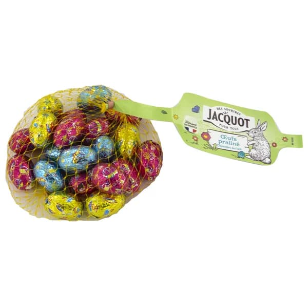 JACQUART Huevitos de chocoalte con leche, rellenos de praliné 148 g. - 0.15 kg - Imagen del producto en Findit
