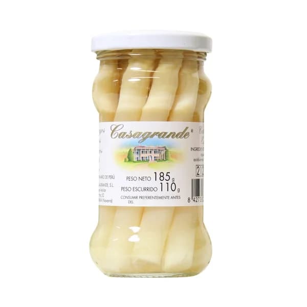 CASAGRANDE Espárragos blancos 6/9 piezas frasco de 110 g. - 0.11 kg - Imagen del producto en Findit