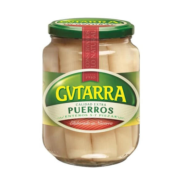 GVTARRA Puerros enteros extra frasco de 400 g. - 0.4 kg - Imagen del producto en Findit