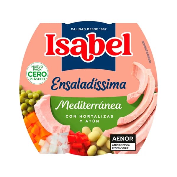 ISABEL Ensalada Mediterránea en aceite de oliva ISABEL Ensaladíssima 220 g. - 0.23 kg - Imagen del producto en Findit