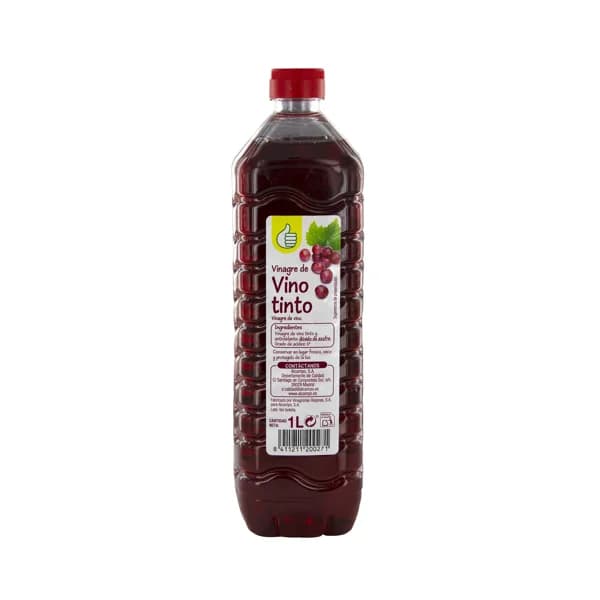 PRODUCTO ECONÓMICO ALCAMPO Vinagre de vino tinto botella de 1 l. - 1 l - Imagen del producto en Findit