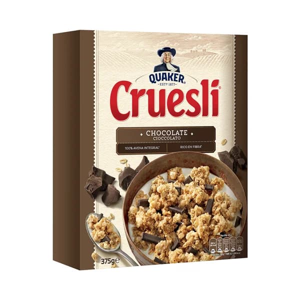 QUAKER Cereales muesli con chocolate Cruesli QUAKER 375 g. - 0.38 kg - Imagen del producto en Findit