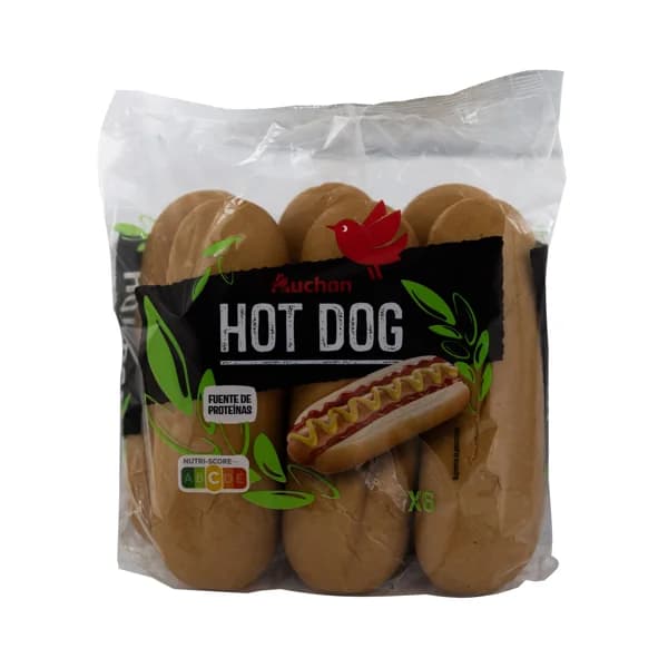 PRODUCTO ALCAMPO Pan para perritos calientes (hot dogs)  6 uds. 330 g. - 0.33 kg - Imagen del producto en Findit