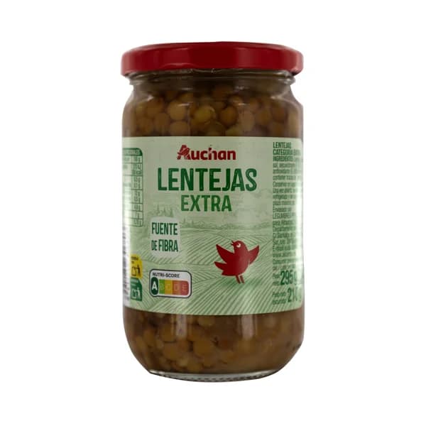 PRODUCTO ALCAMPO Lentejas extra, ya cocidas bote 210 g. - 0.21 kg - Imagen del producto en Findit