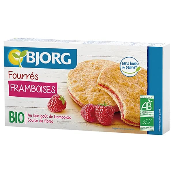 BJORG Galletas ecológicas rellenas de frambuesa 225 g. - 0.23 kg - Imagen del producto en Findit