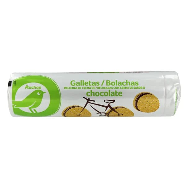 PRODUCTO ECONÓMICO ALCAMPO Galletas rellenas de chocolate 500 g. - 0.5 kg - Imagen del producto en Findit