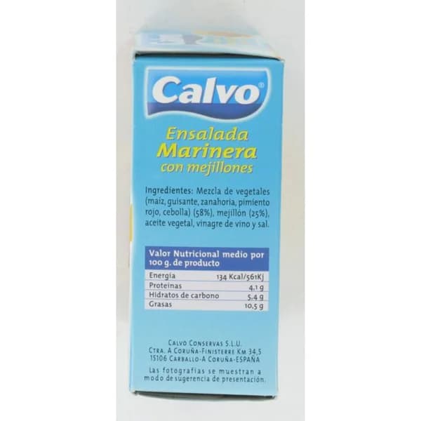 CALVO Ensalada Marinera con Mejillones CALVO 150 gr. Peso Neto - 0.15 kg - Imagen del producto en Findit