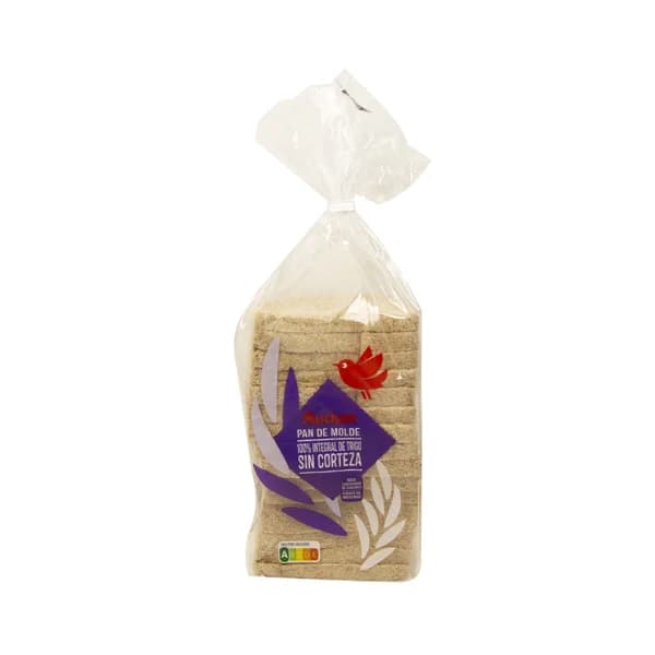 PRODUCTO ALCAMPO Pan de molde integral sin corteza 450 g. - 0.45 kg - Imagen del producto en Findit