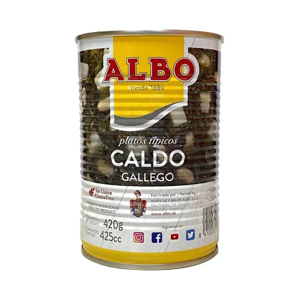 ALBO Caldo gallego con grelos, patata y alubias ALBO 420 g. - 0.43 kg - Imagen del producto en Findit